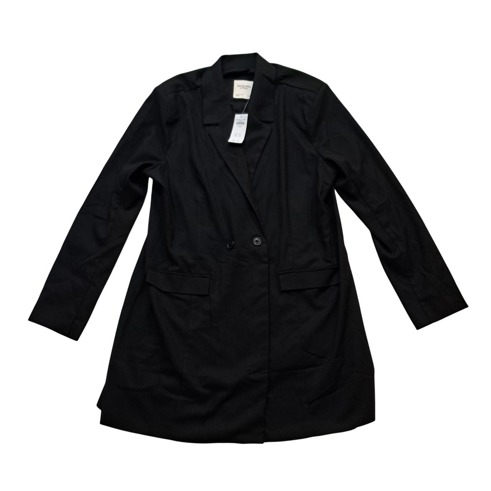 NWT‎ Abercrombie & Fitch Blazer Mini Dress Women's XL Black Double Breasted
